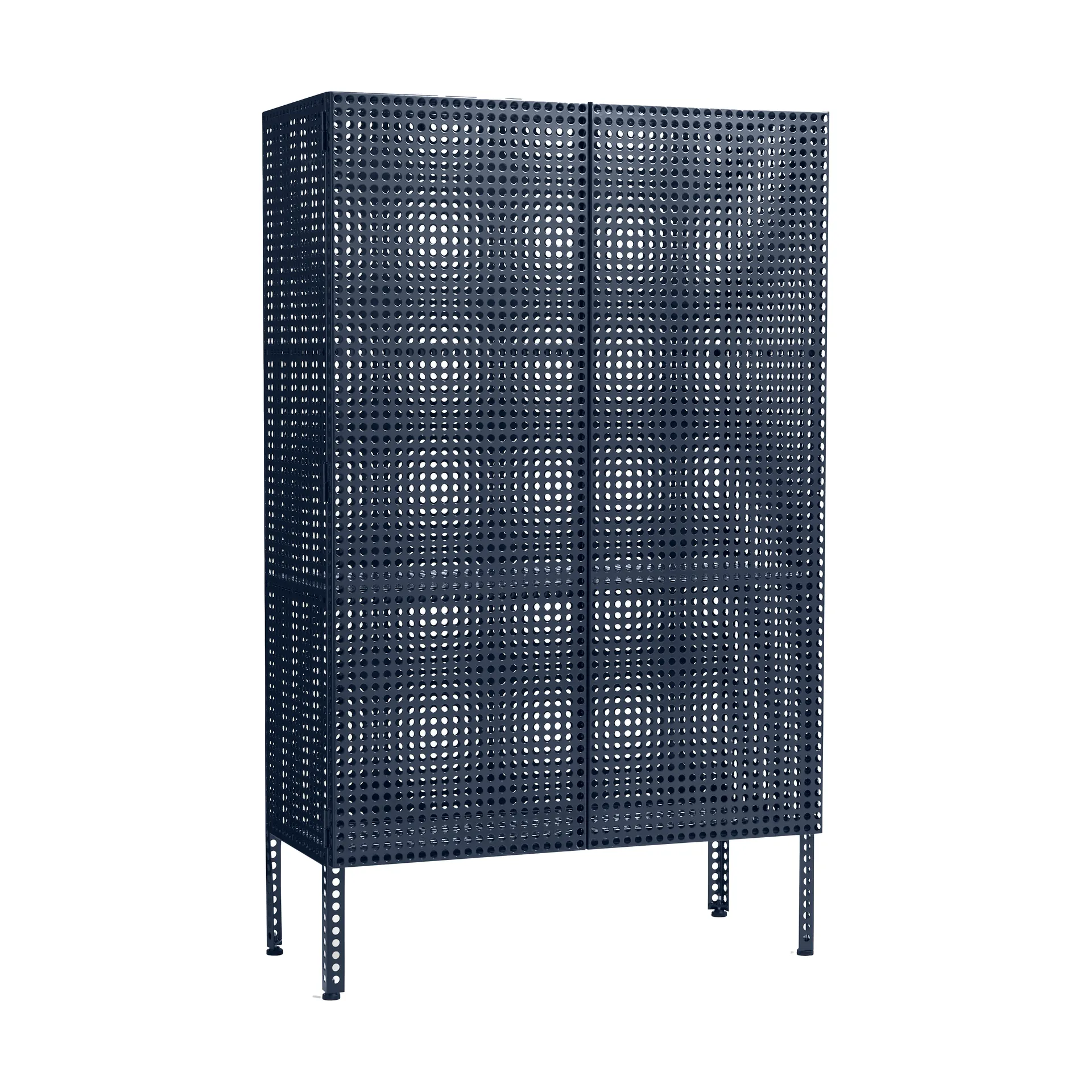 Perforated Cabinet ντουλάπι large, Steel blue HAY