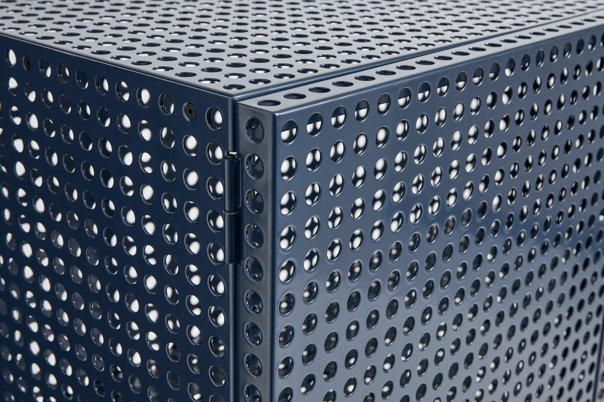 Perforated Cabinet ντουλάπι large, Steel blue HAY