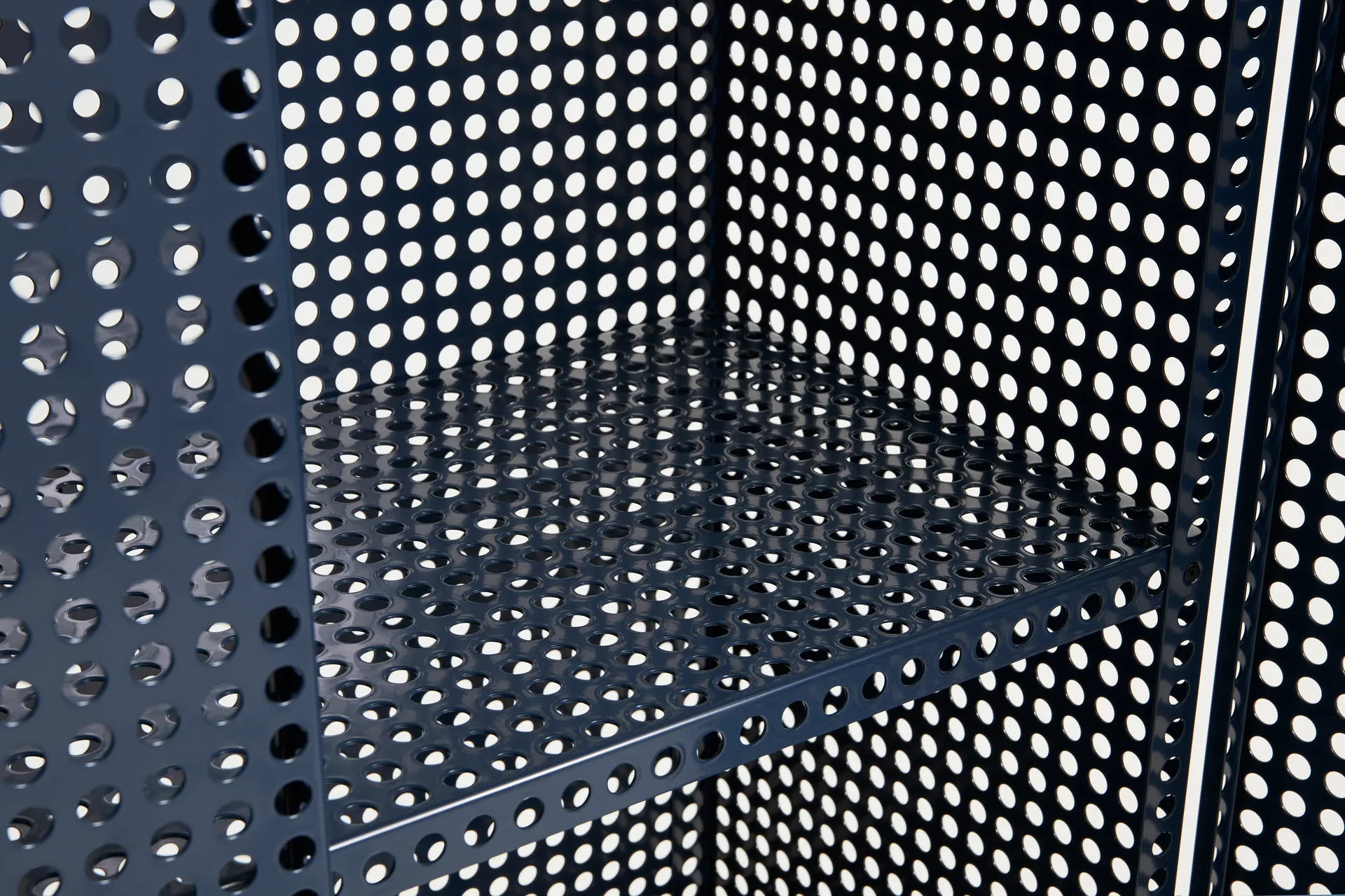 Perforated Cabinet ντουλάπι large, Steel blue HAY