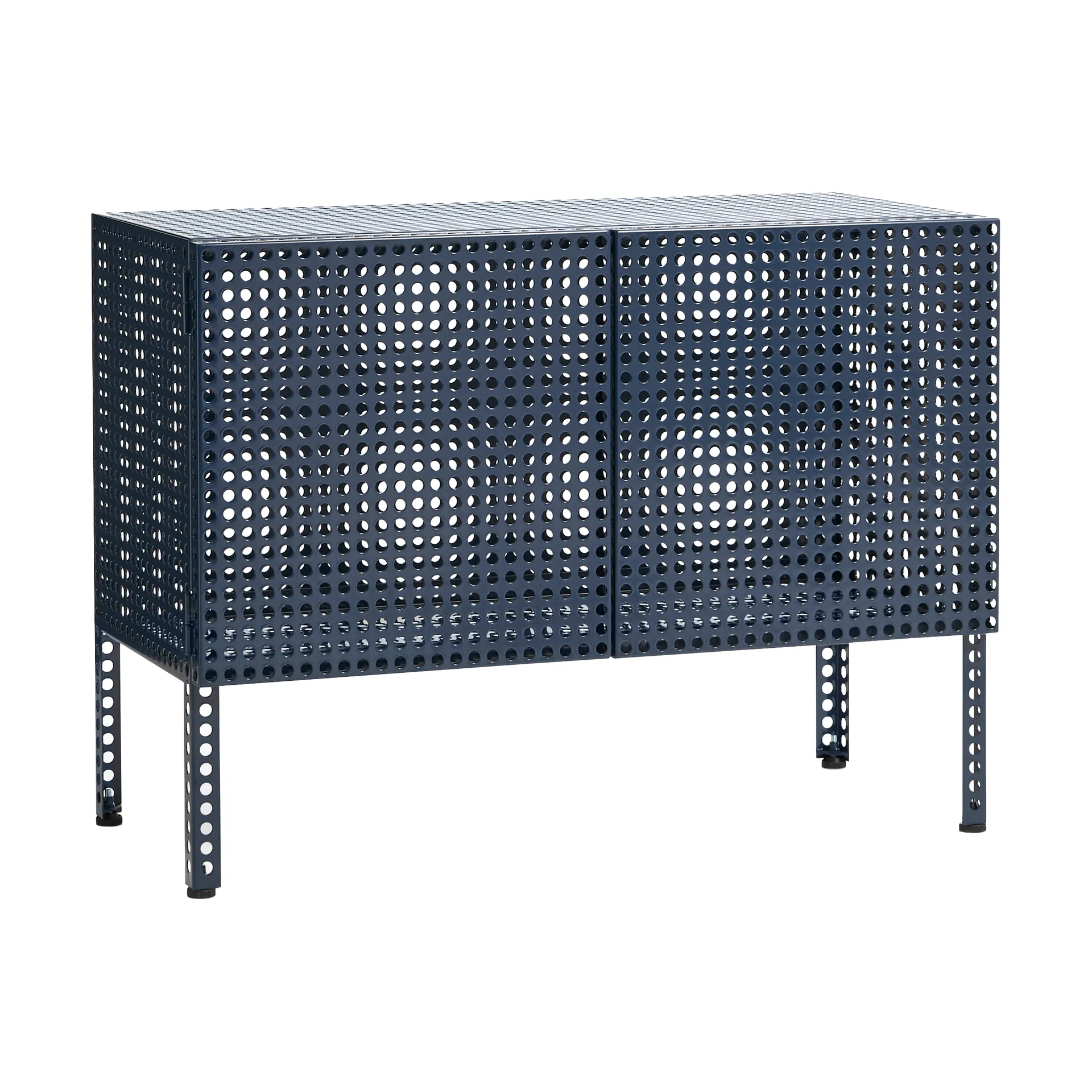Perforated Cabinet ντουλάπι small, Steel blue HAY