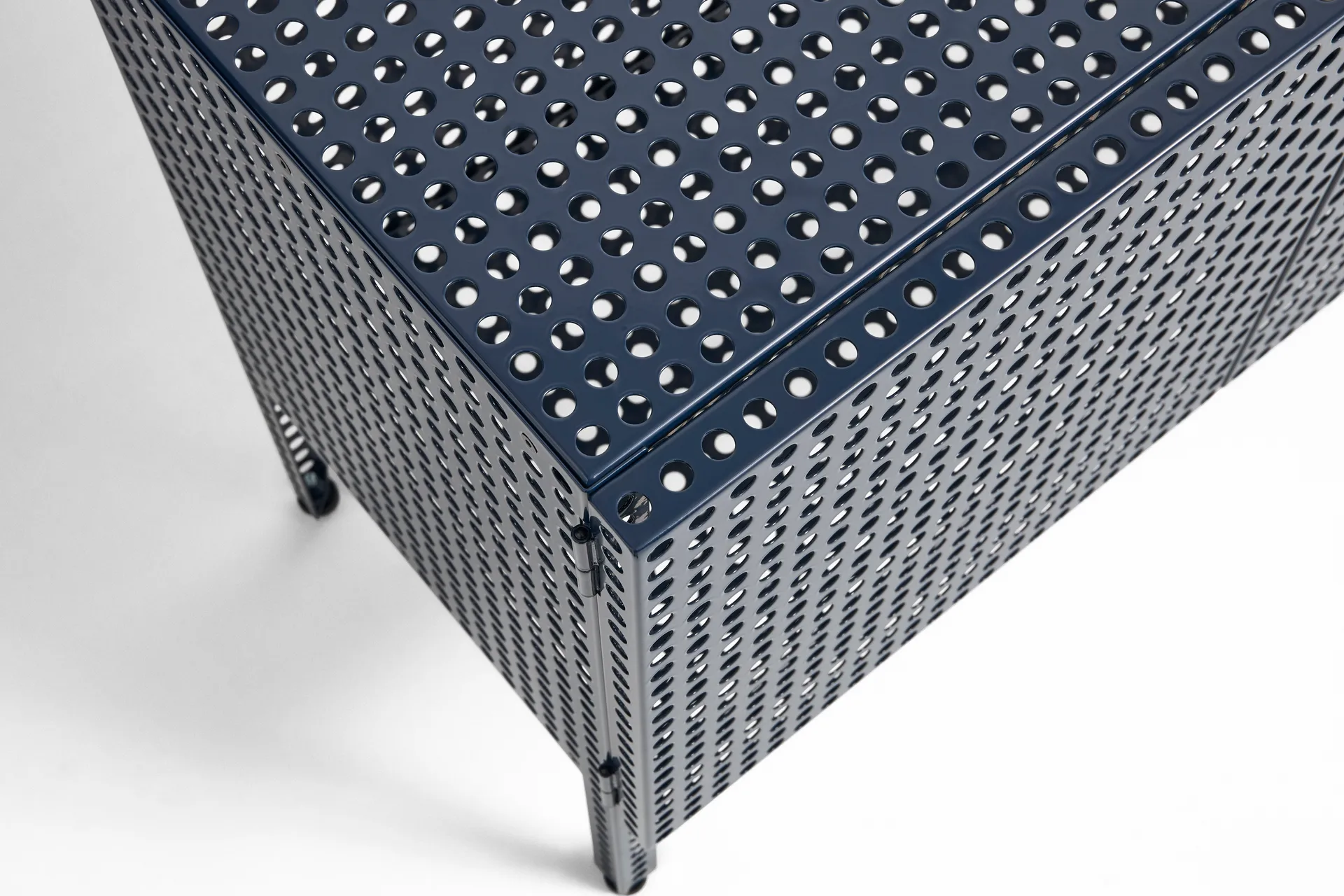 Perforated Cabinet ντουλάπι small, Steel blue HAY