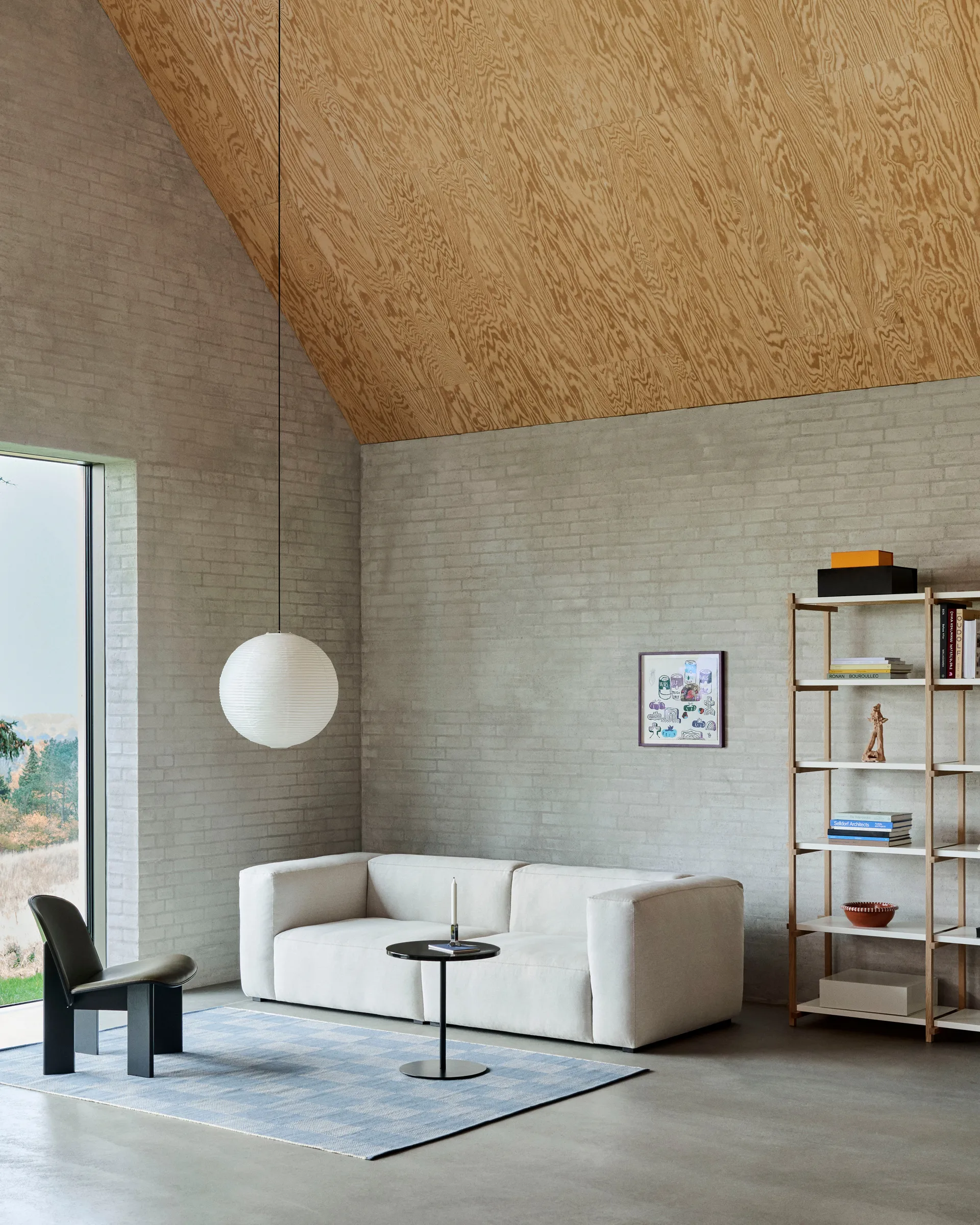 Pyro τραπέζι σαλονιού Ø45 cm, Black-black HAY