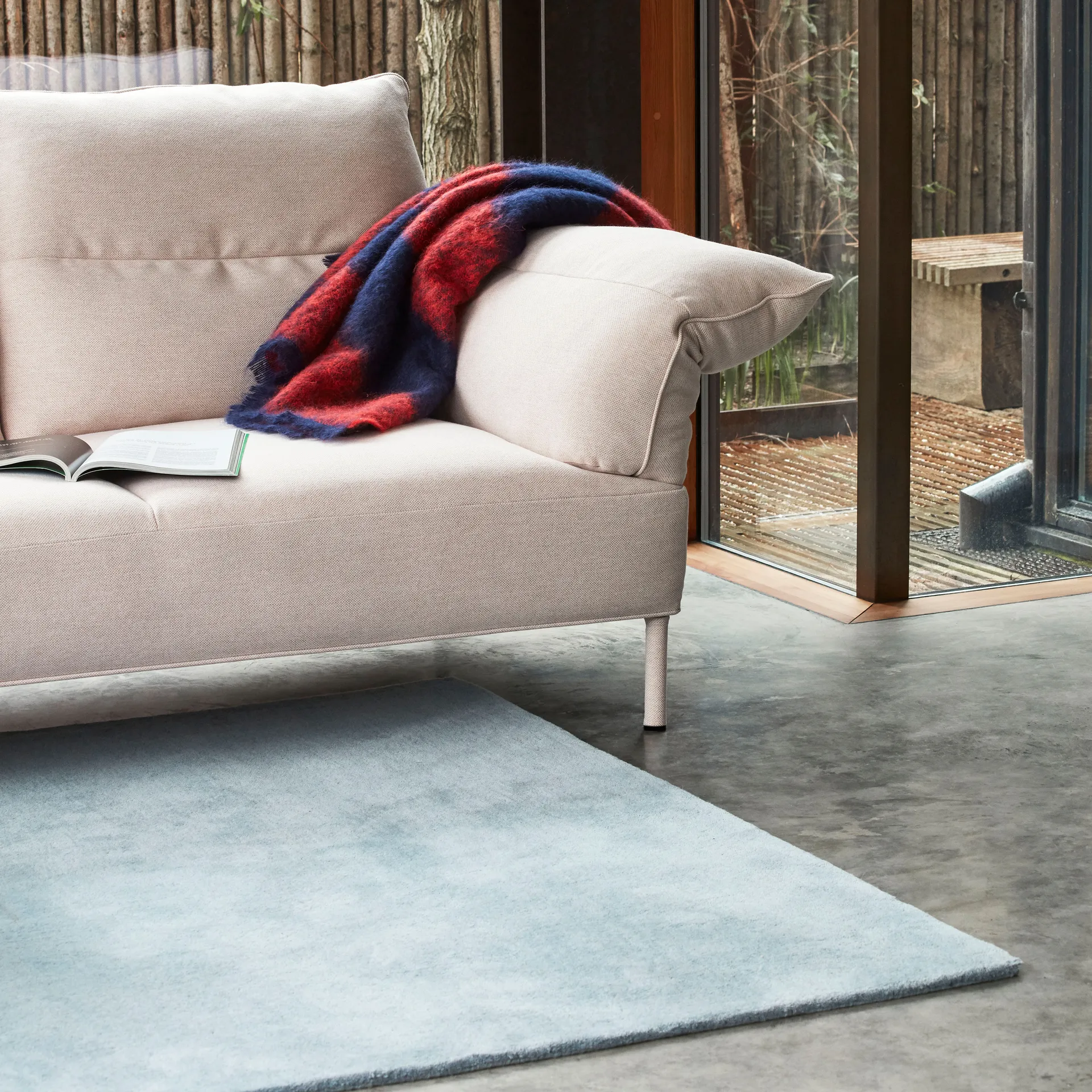 Raw μάλλινο χαλί Νο 2 170x240 cm, Γαλάζιο HAY