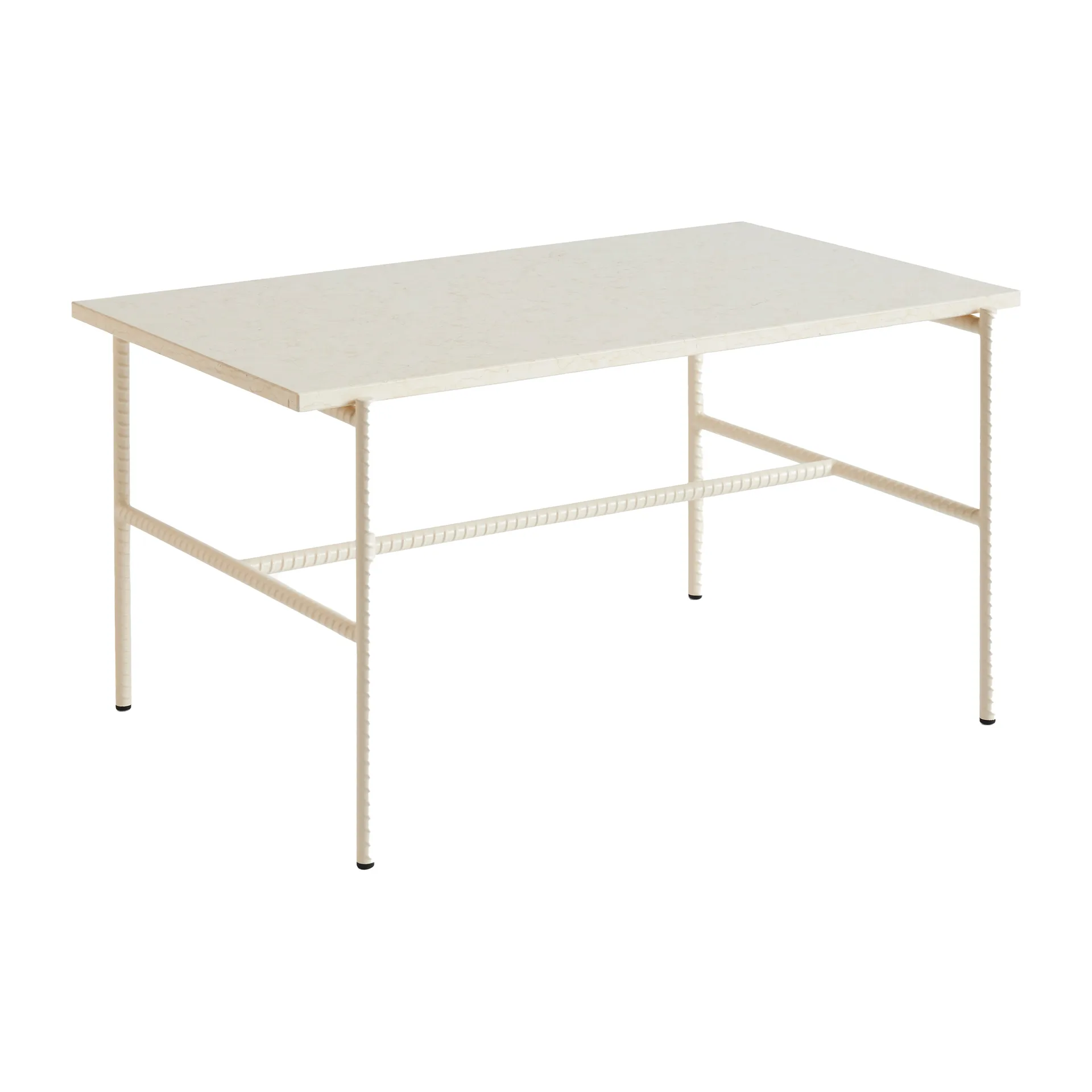 Rebar τραπεζάκι σαλονιού 80x49x40,5 cm, Beige marble-alabaster HAY