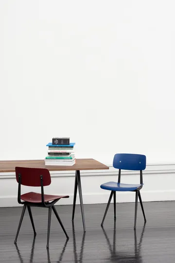 Result καρέκλα - Dark brick-μαύρη μεταλλική βάση - HAY