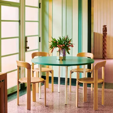 Τραπέζι φαγητού Rey Ø128 cm - χρυσό - HAY