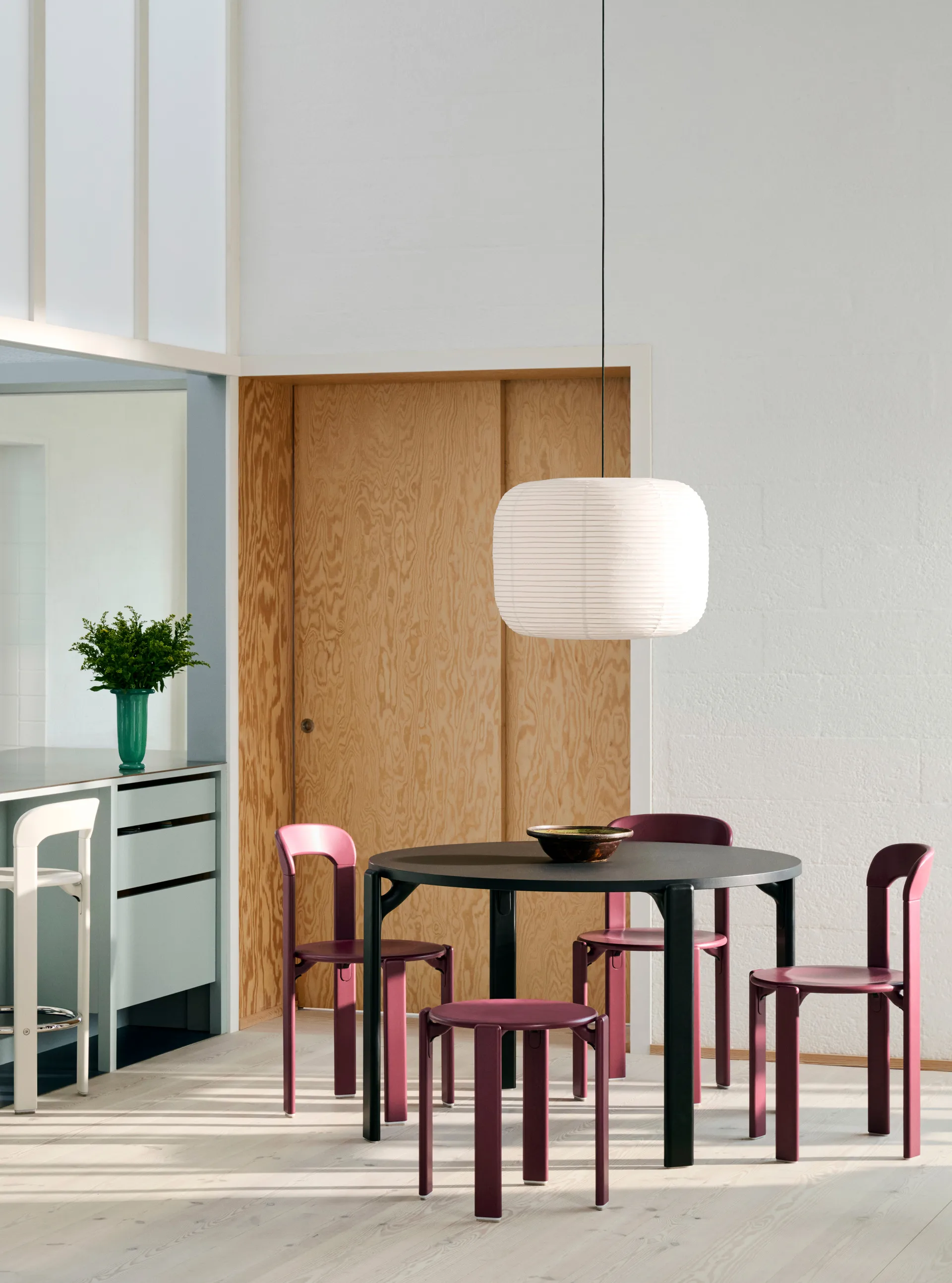 Rey σκαμπό Ø46,5x46 cm, Grape red HAY