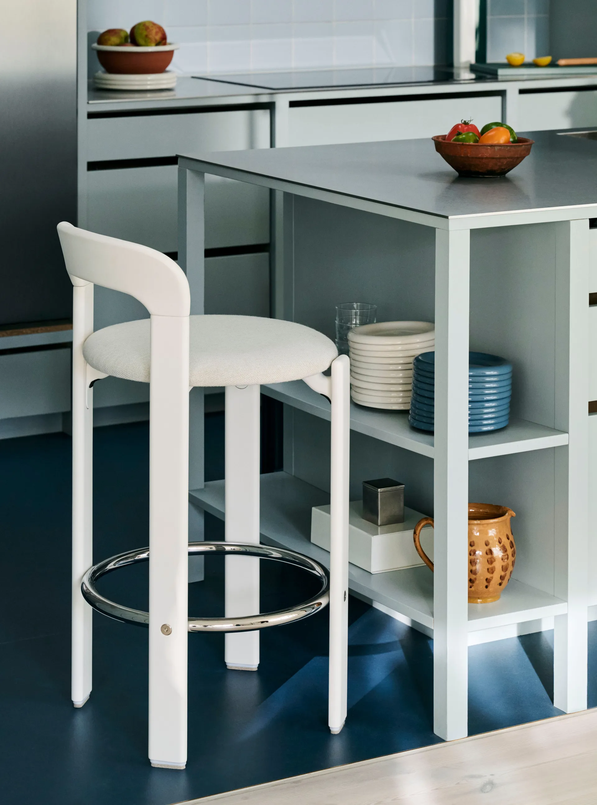 Rey επενδεδυμένο σκαμπό μπαρ 75 cm, Mode 011-cream white HAY