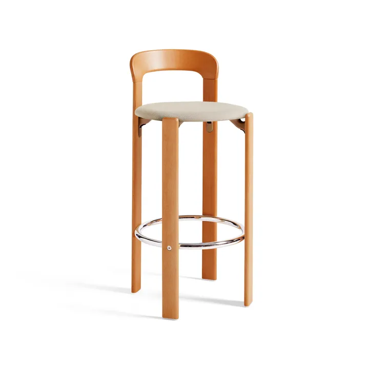 Rey επενδεδυμένο σκαμπό μπαρ 75 cm - tyg steelcut trio 213 golden - HAY