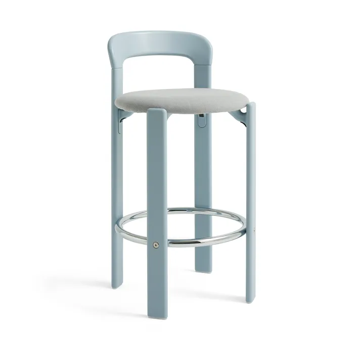 Rey Low ντυμένη μπαρ καρέκλα - Steelcut trio 113 slate blue - HAY