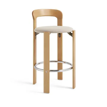 Rey Low ντυμένη μπαρ καρέκλα - Steelcut trio 213 golden - HAY