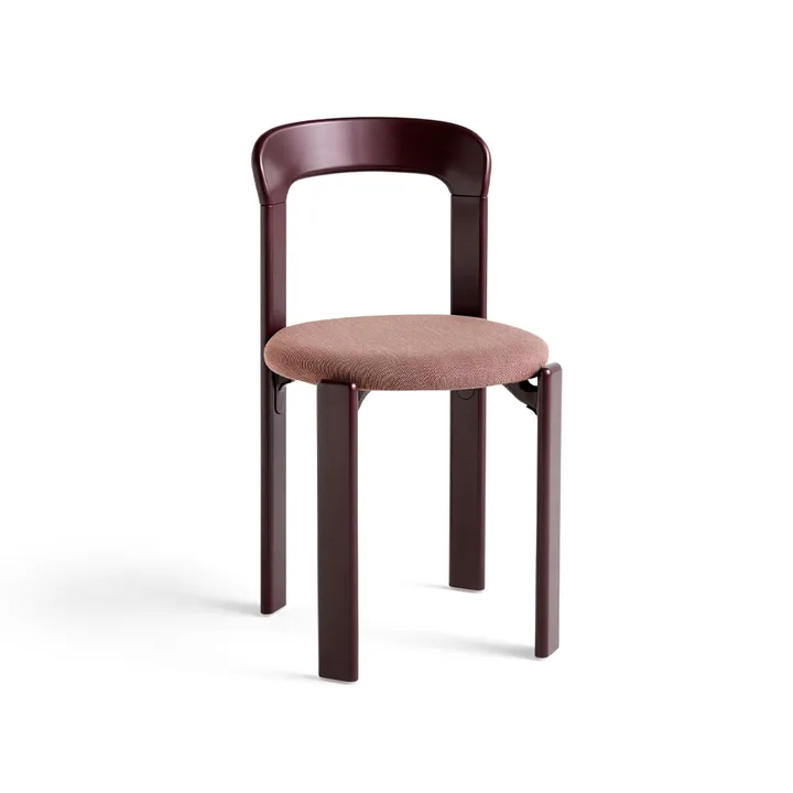 Καρέκλα Rey με ταπετσαρία - Steelcut trio 416 grape red - HAY