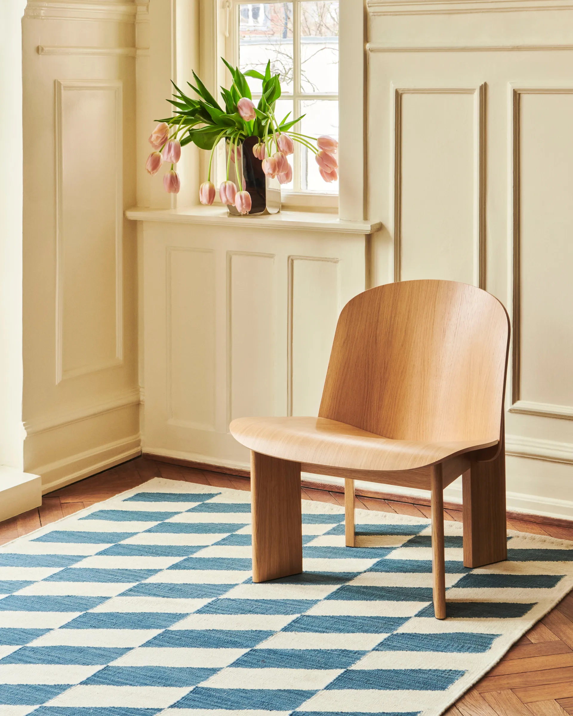 Shift Kelim χαλί 140x200 cm, Blue HAY