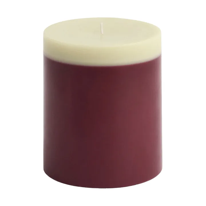 Silo Candle κολόνα κερί - Bordeaux-lime white, Ø9,5x11 cm - HAY
