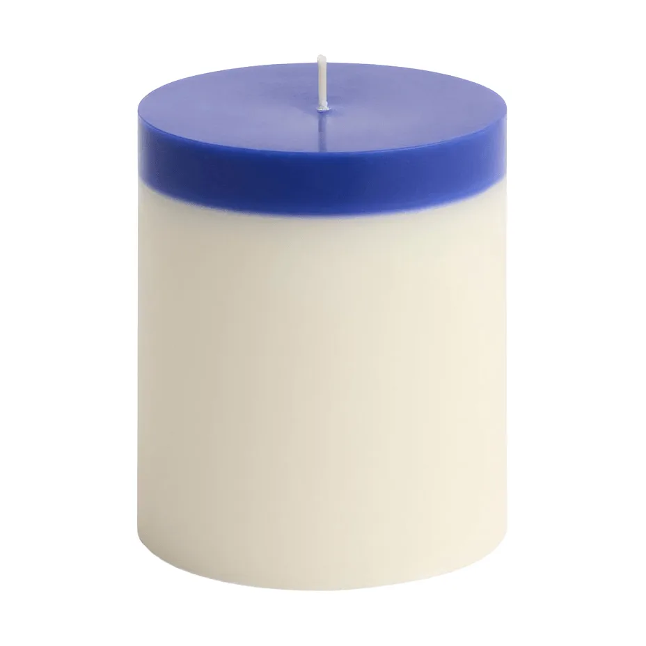 Silo Candle κολόνα κερί, Ivory-royal blue, Ø9,5x11 cm HAY