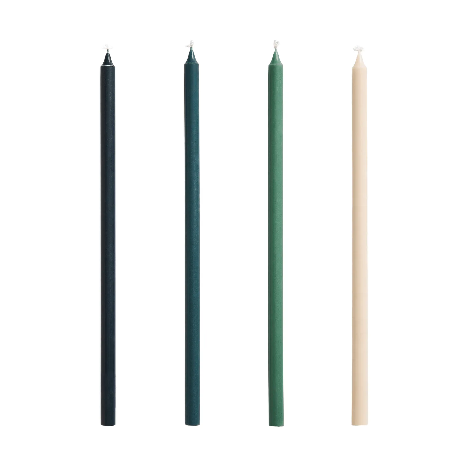 Slim κεριά 4 τεμάχια, Green-dark green HAY