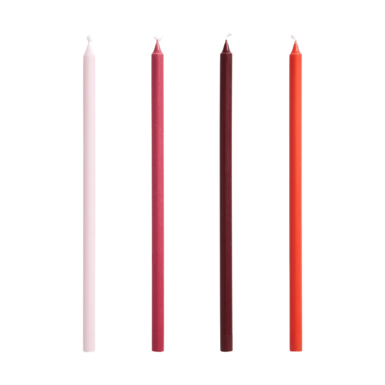 Slim κεριά 4 τεμάχια, Pink-red HAY