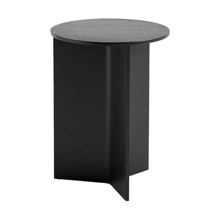 Slit high βοηθητικό �τραπεζάκι Ø35 cm - Black lacquered oak - HAY
