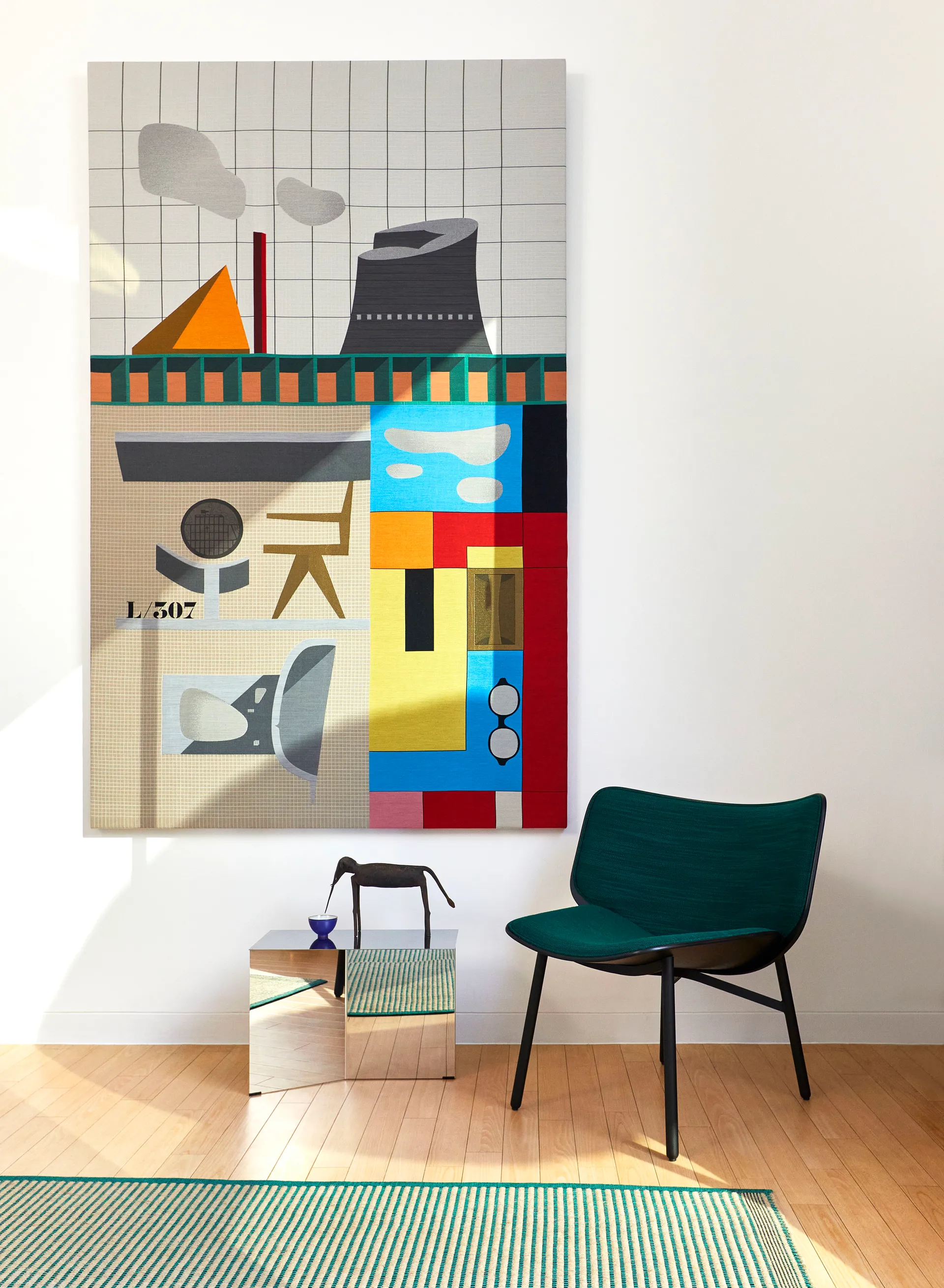 Slit Oblong βοηθητικό τραπεζάκι 27,5x49 cm, Mirror polished steel HAY