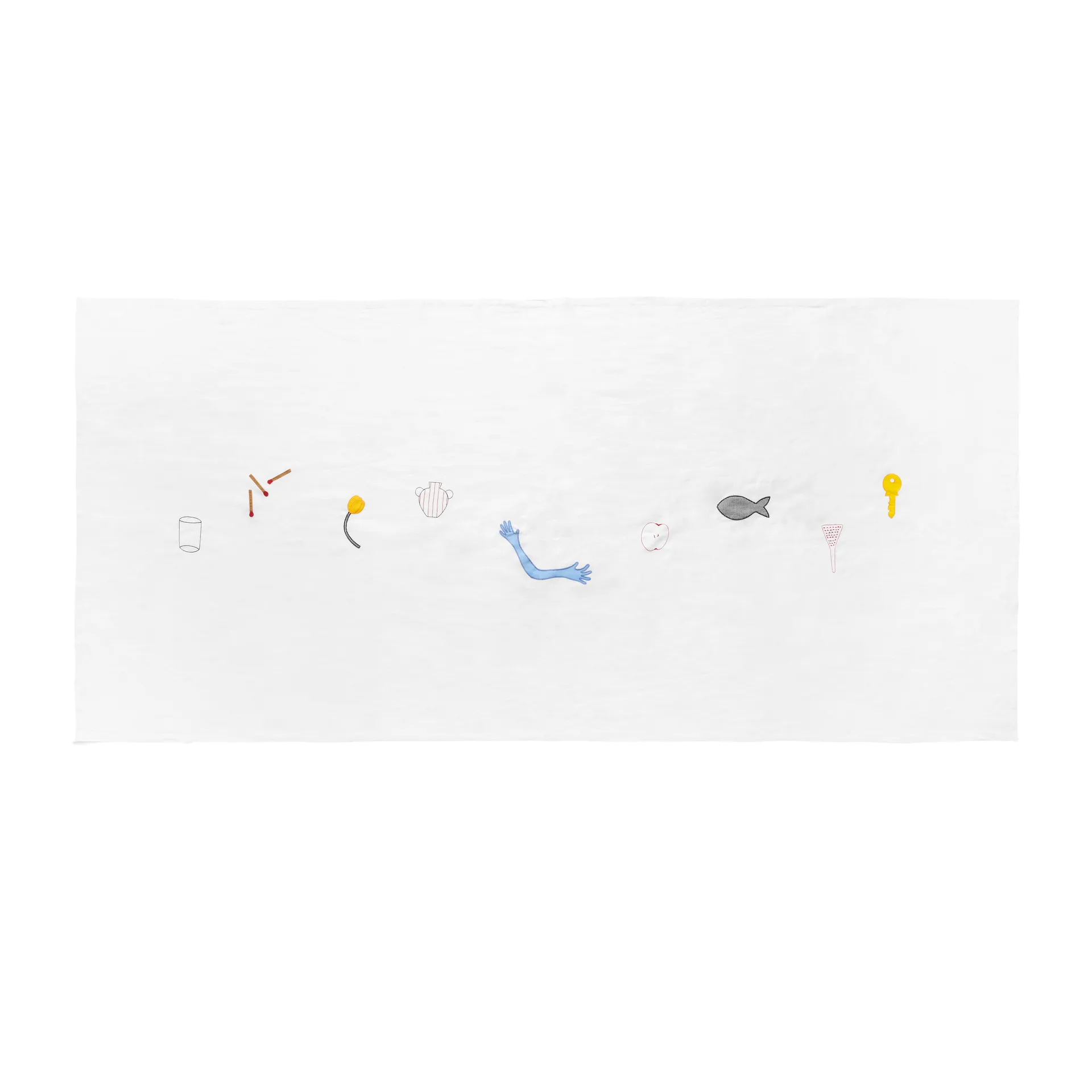 Sobremesa τραπεζομάντιλο 140x300 cm, Λευκό HAY