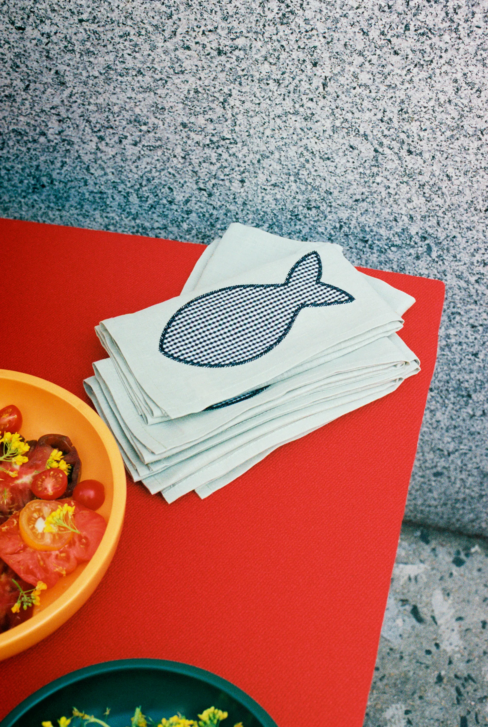 Sobremesa λινή πετσέτα 45x45 cm συσκευασία 4 τεμαχίων, Πράσινο HAY