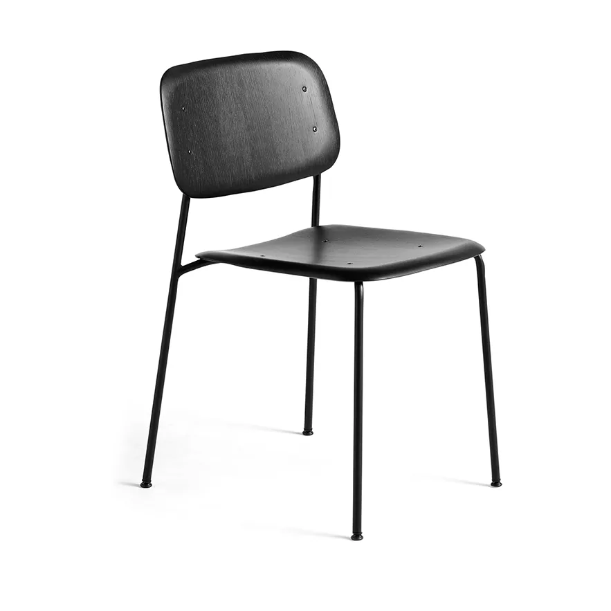 Soft Edge 40 καρέκλα, Black oak-μαύρη μεταλλική βάση από ατσάλι HAY