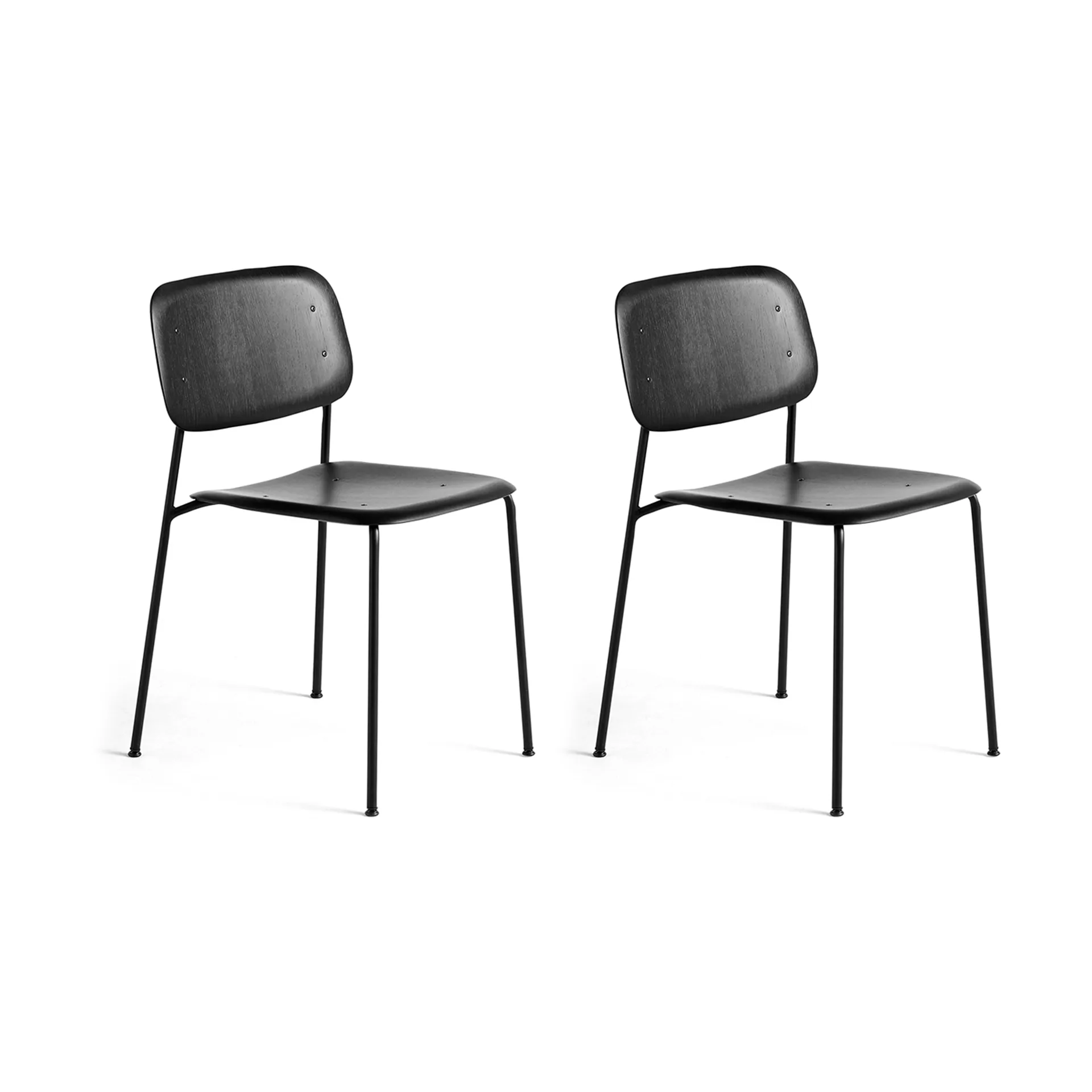 Soft Edge 40 καρέκλα, Black oak-μαύρος μεταλλικός σκελετός, σετ 2 τεμαχίων,  HAY