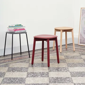 Soft Edge 72 σκαμπό - Fall red-fall red δρύινη βάση - HAY