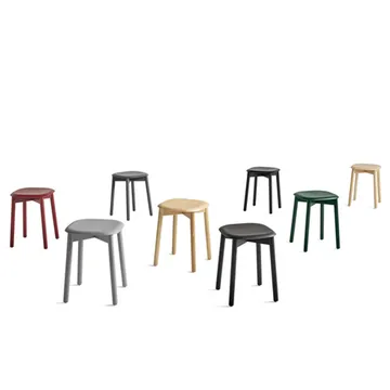 Soft Edge 72 σκαμπό - Fall red-fall red δρύινη βάση - HAY