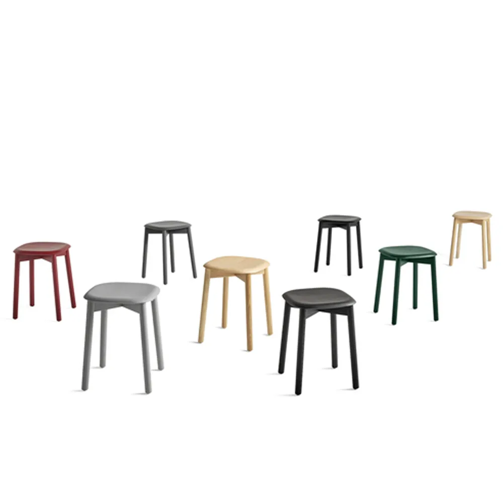 Soft Edge 72 σκαμπό, Soft grey-soft grey δρύινη βάση εξωτερικού χώρου HAY