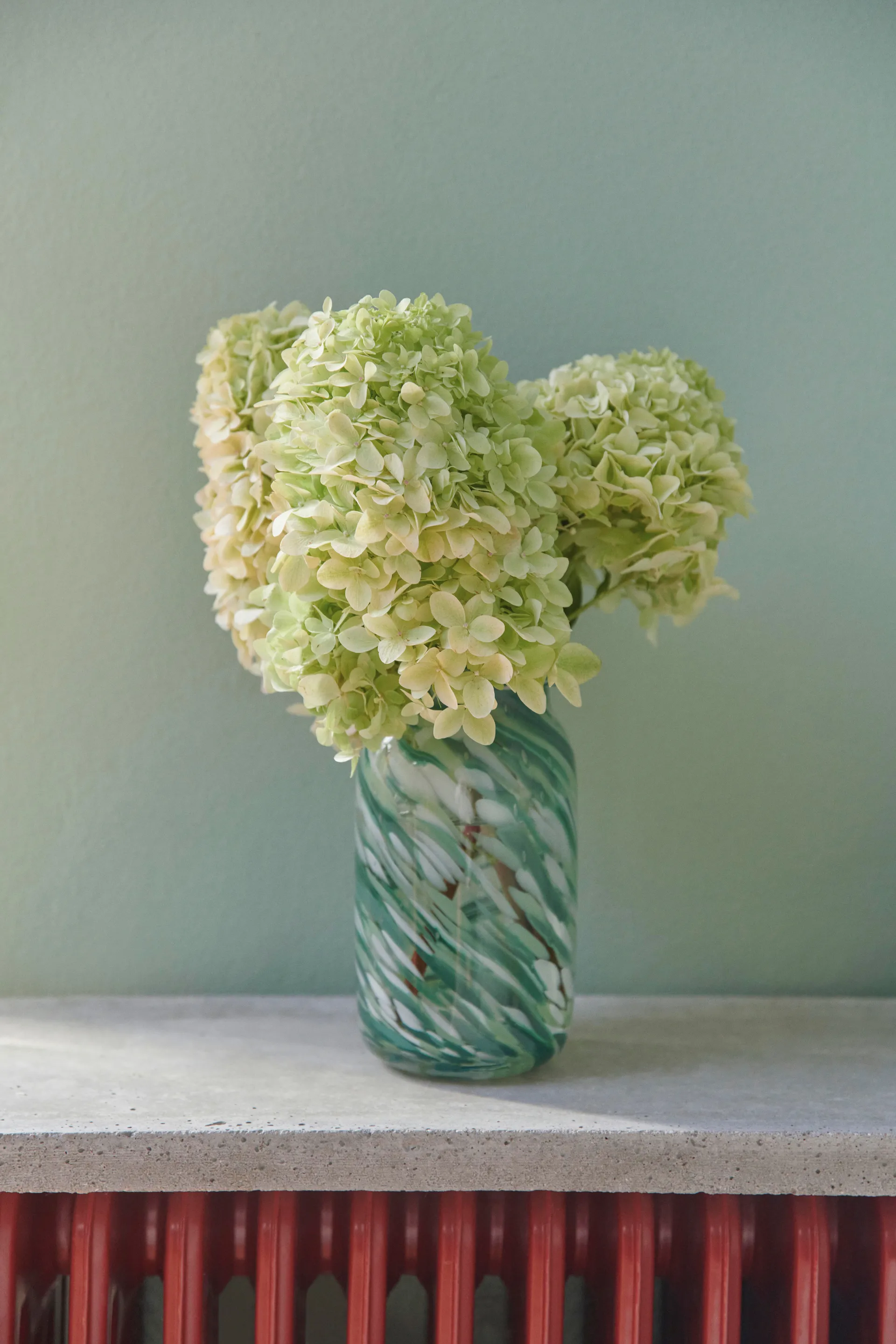 Βάζο Splash Roll Neck S 20,5 cm, Green swirl HAY