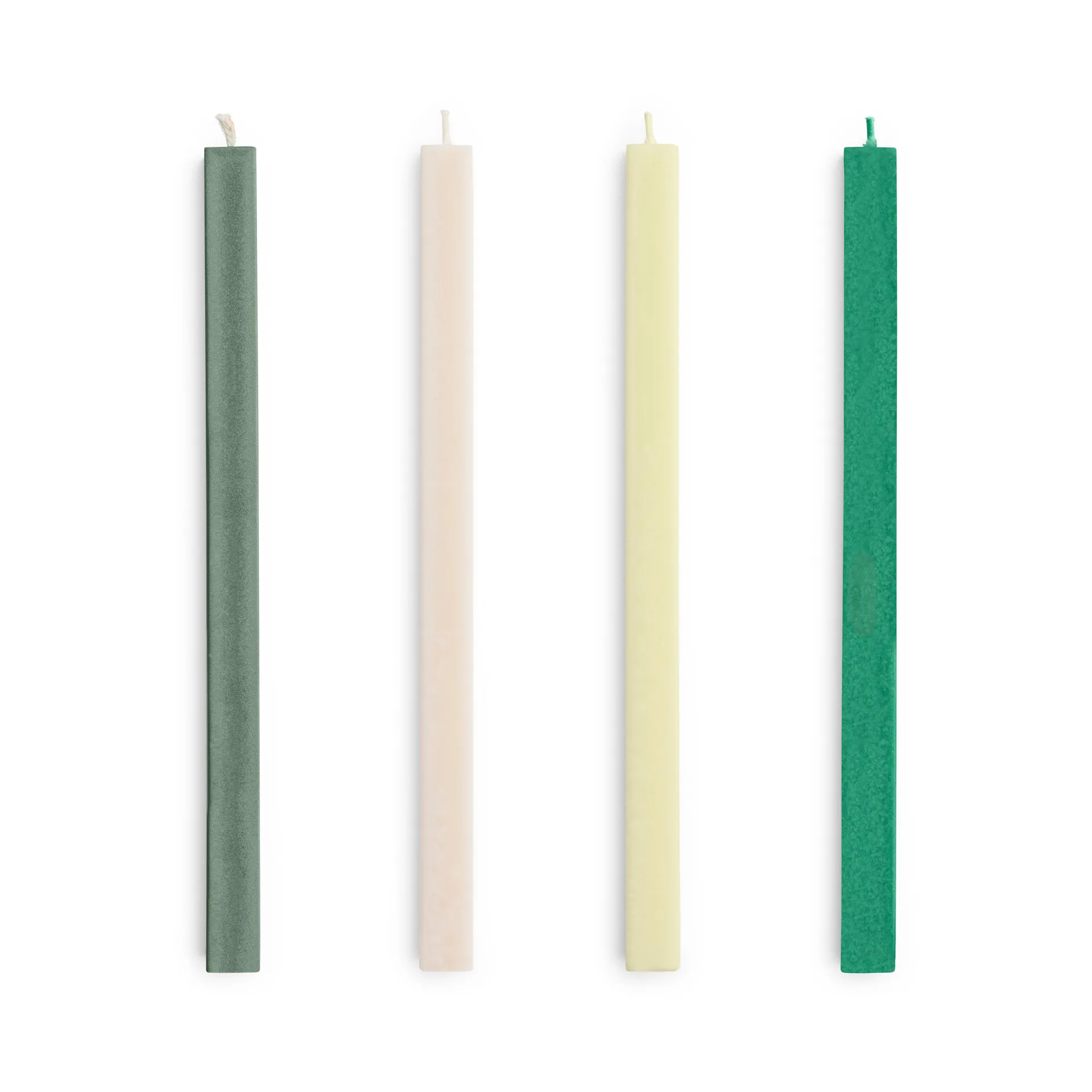 Κεριά Square Candle mix 4-pack, Greens-whites HAY