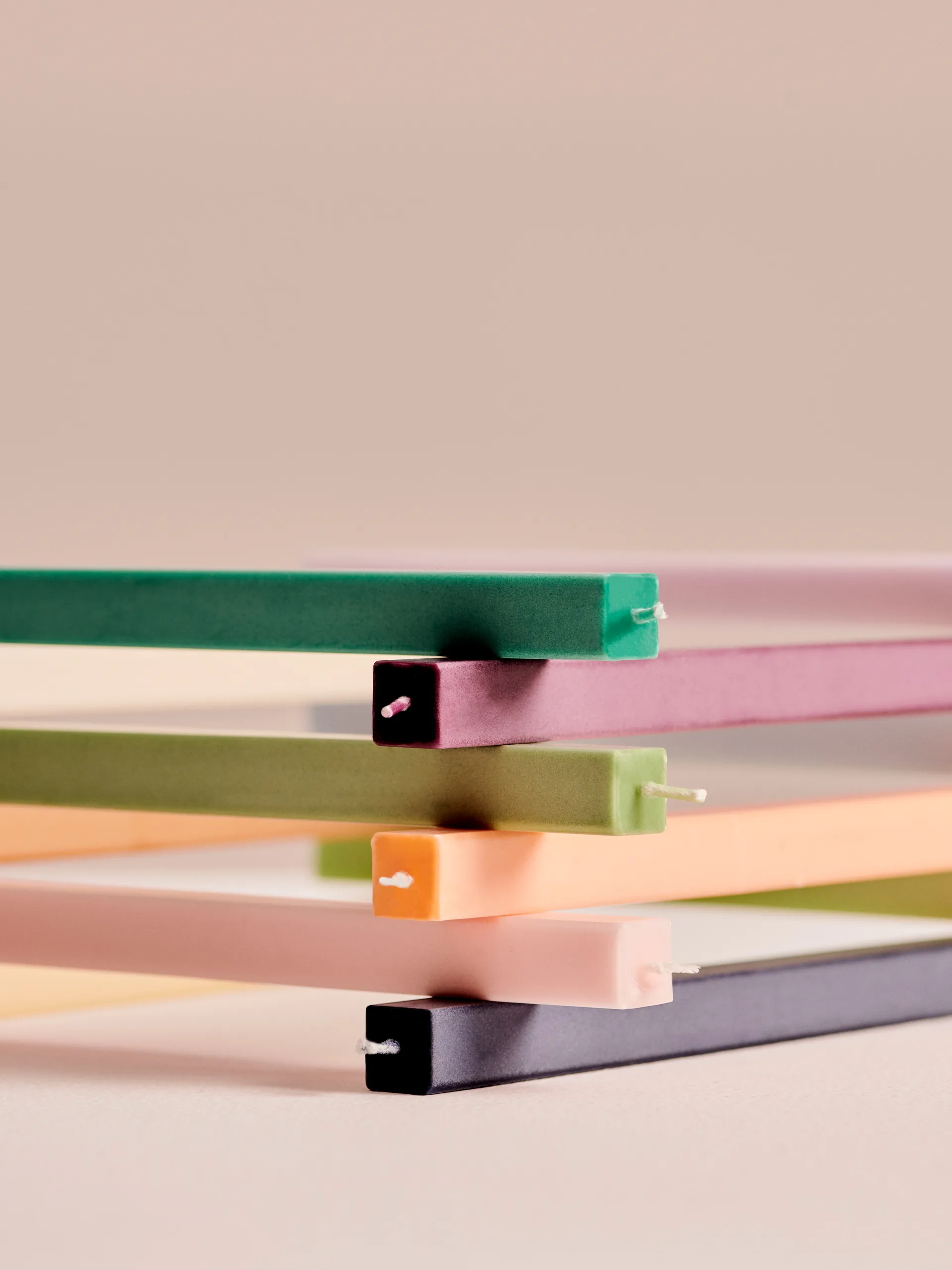 Κεριά Square Candle mix 4-pack, Pastel HAY