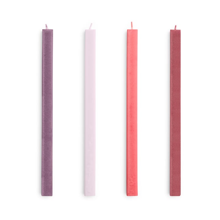 Κεριά Square Candle mix 4-pack - Reds-bordeaux - HAY