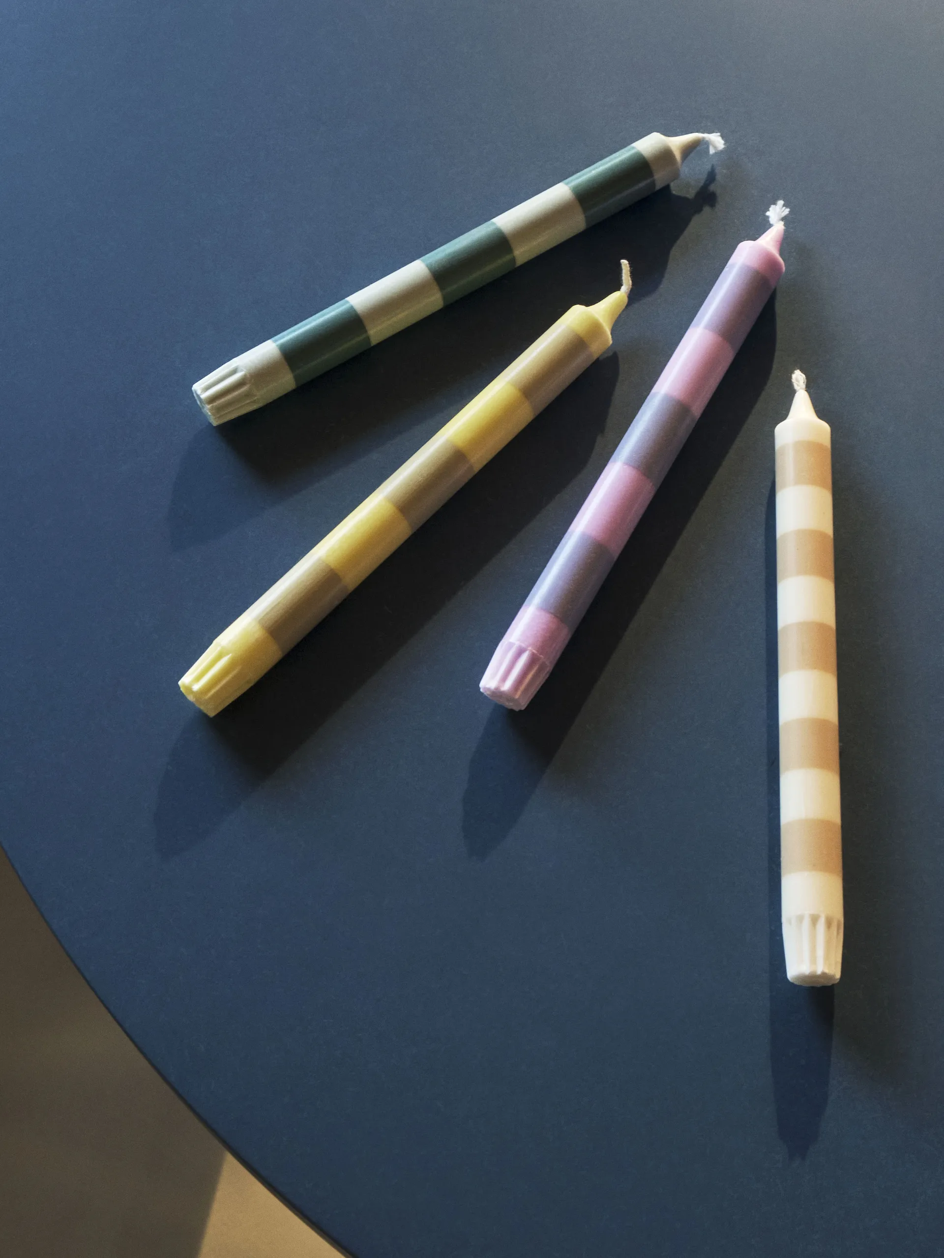 Stripe κερί συσκευασία 4 τεμαχίων, Απαλά HAY