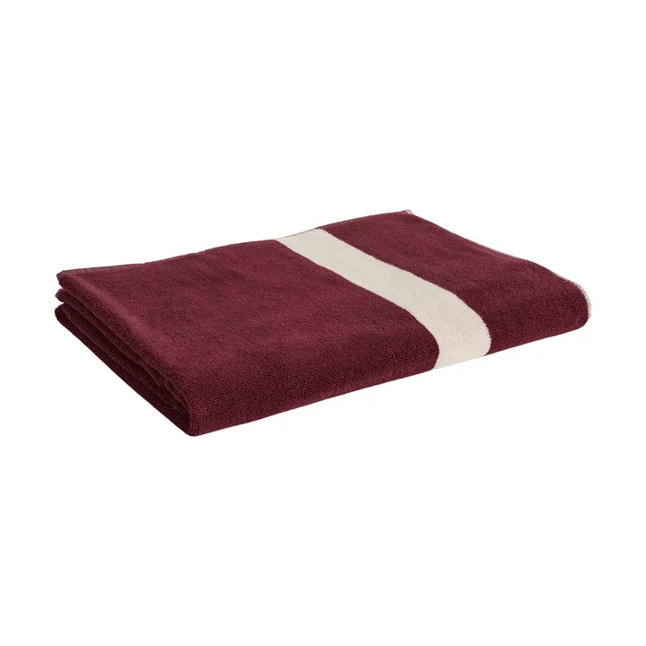 Stripe πετσέτα - Burgundy, 100x150 cm - HAY