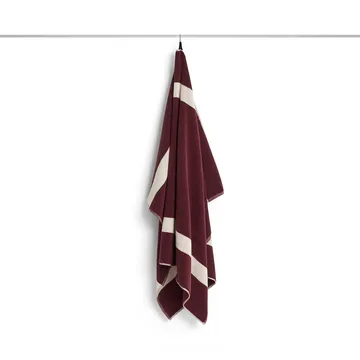 Stripe πετσέτα - Burgundy, 100x150 cm - HAY