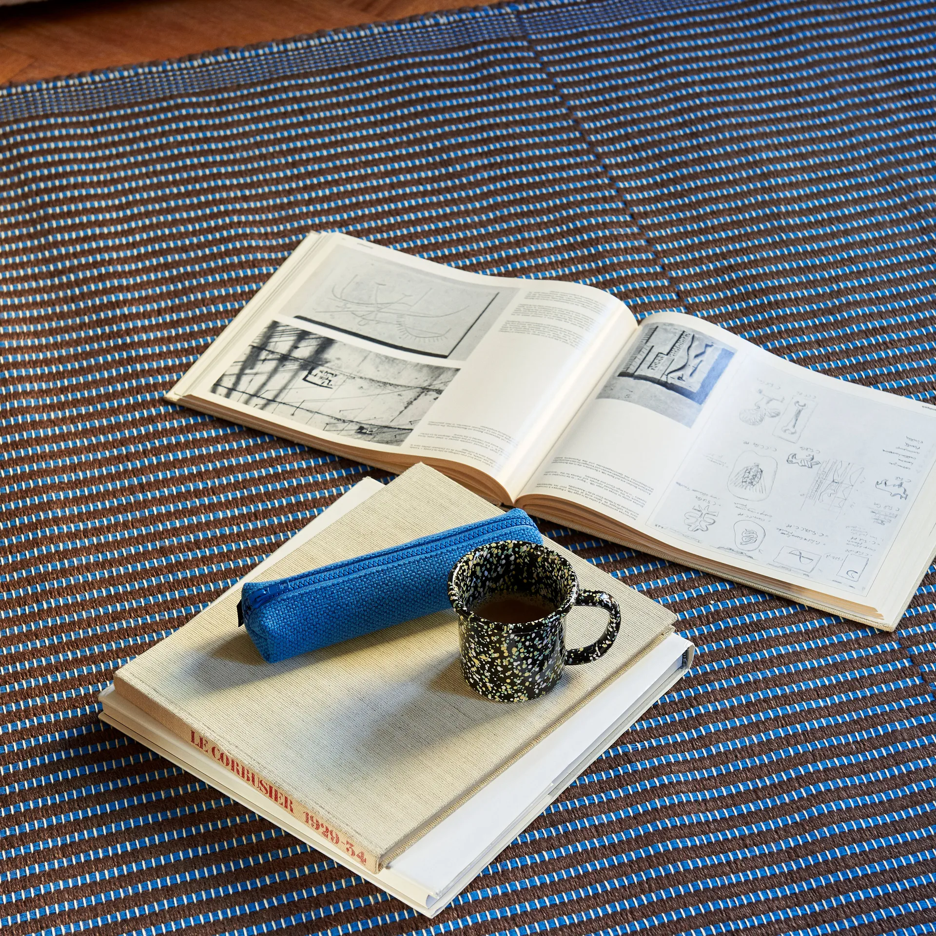 Tapis χαλί 140x200 cm, Κάστανο-μπλε HAY