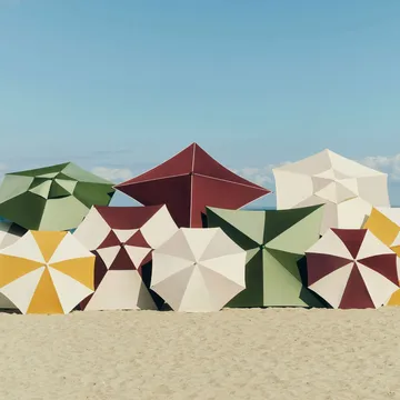Terrazza Hexagon ομπρέλα - Off white-ochre - HAY