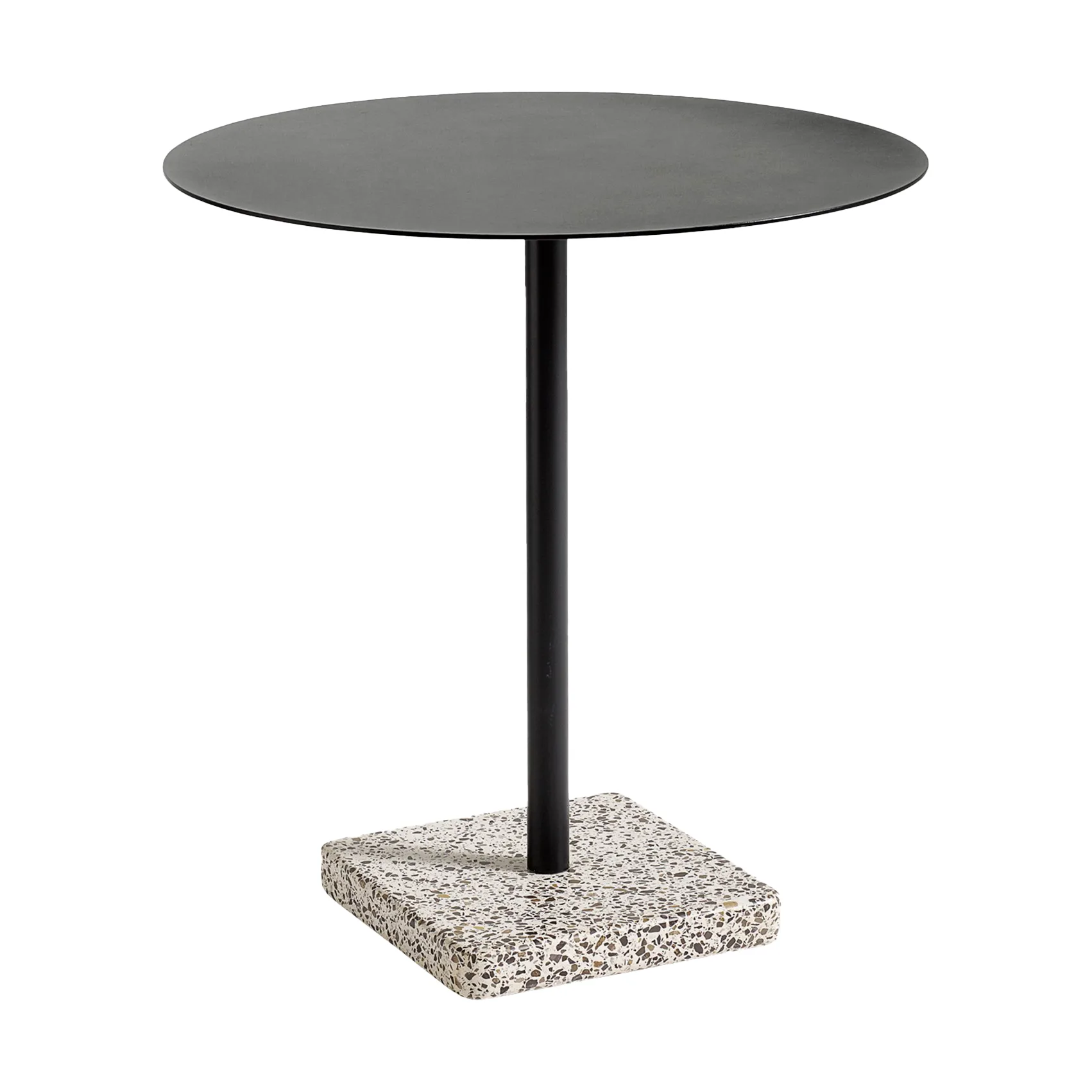 Terrazzo τραπεζαρία μεγάλο Ø70 cm, Grey terrazzo-anthracite HAY