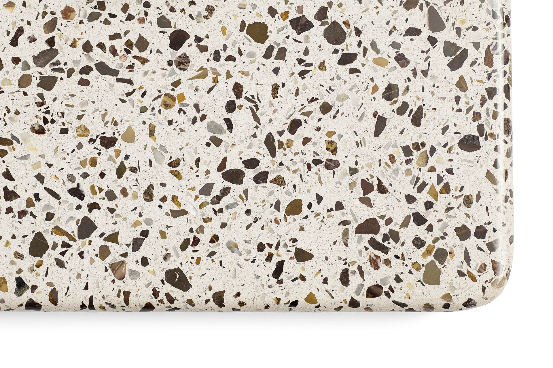 Terrazzo τραπεζαρία μεγάλο Ø70 cm, Grey terrazzo-anthracite HAY