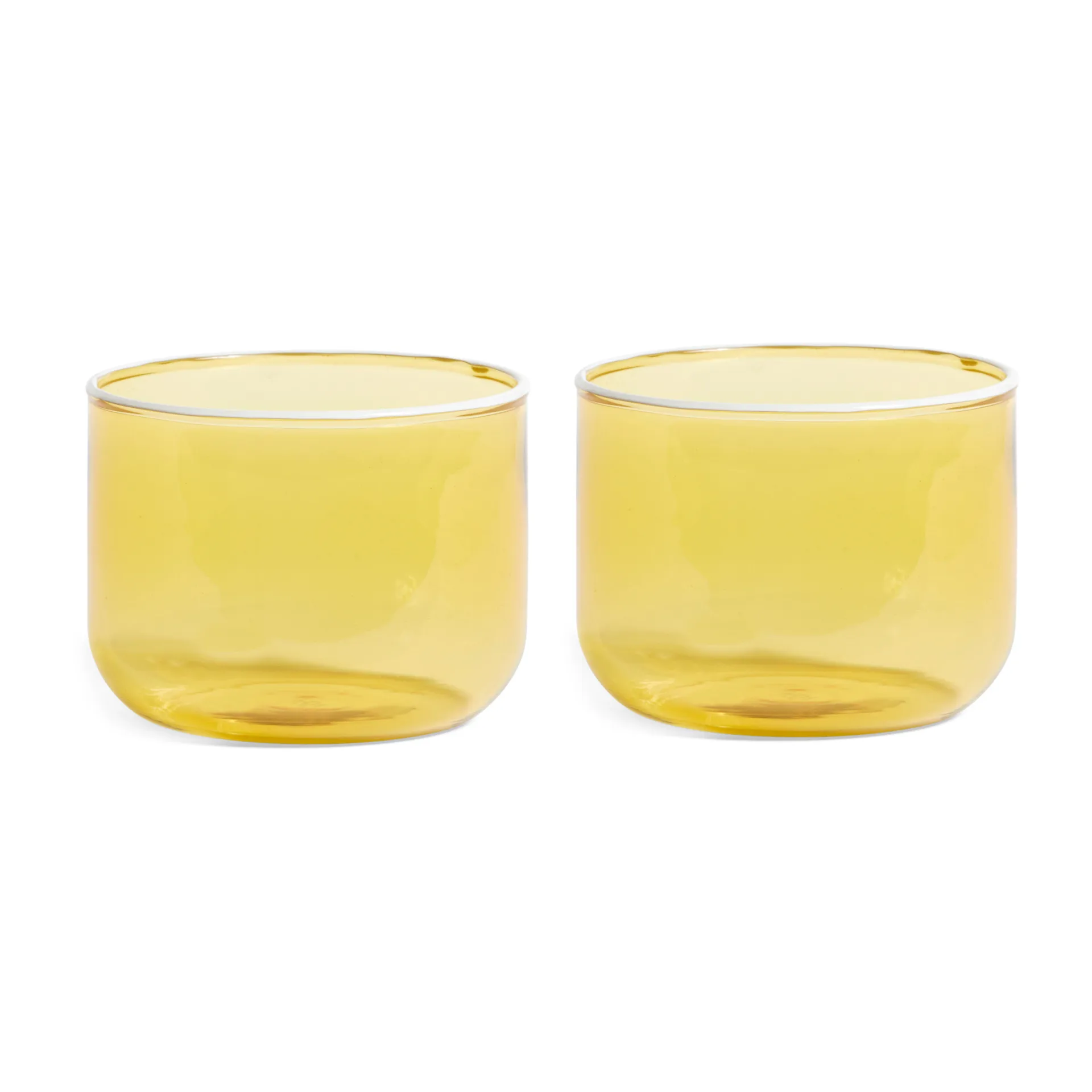 Tint ποτήρι 20 cl Συσκευασία 2 τεμαχίων, Ανοιχτό κίτρινο-λευκό πλαίσιο HAY