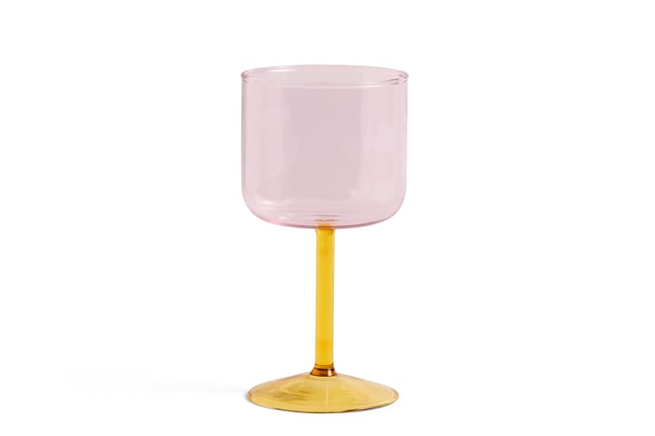 Tint ποτήρι κρασιού 25 cl Συσκευασία 2 τεμαχίων - Ροζ-κίτρινο - HAY