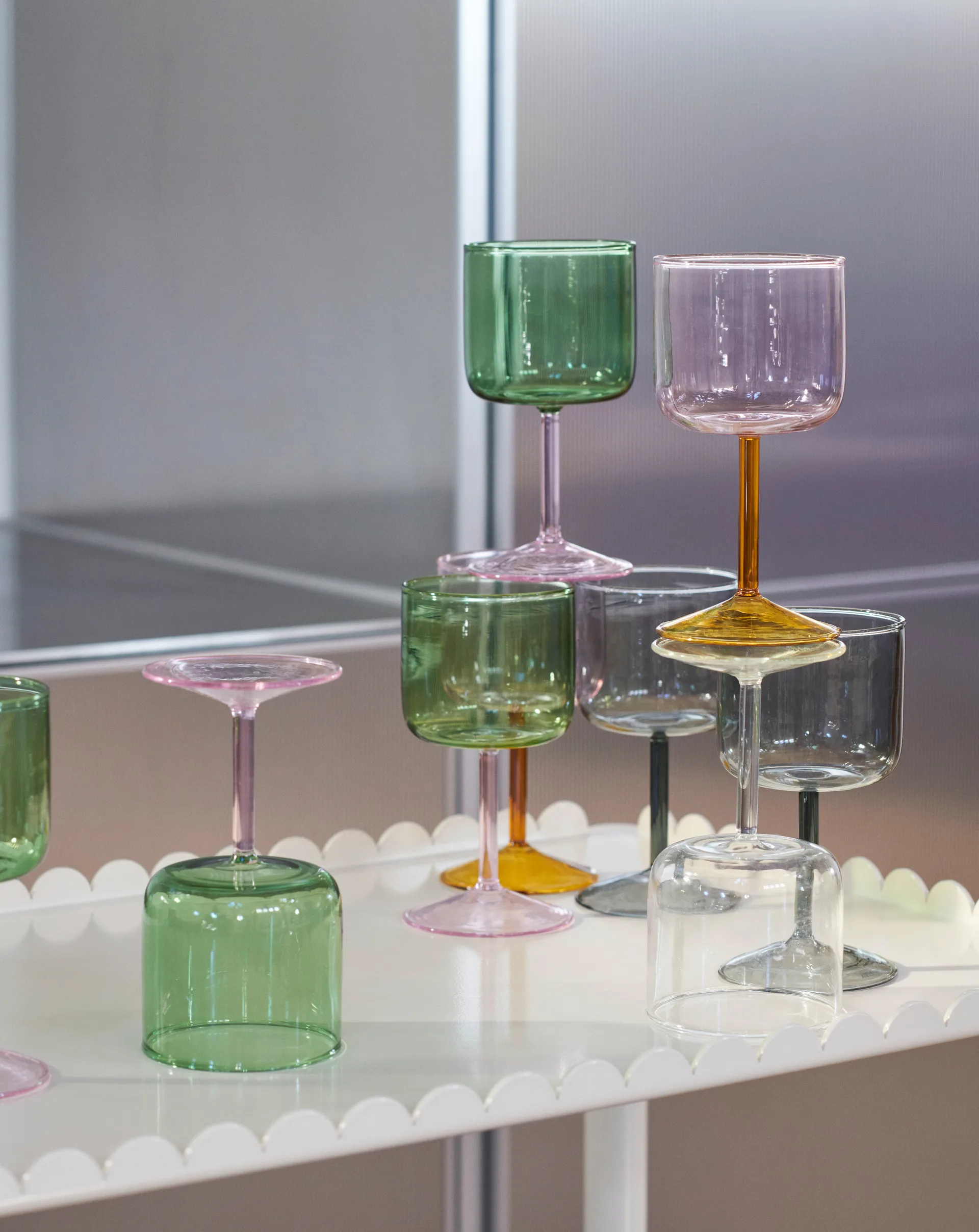 Tint ποτήρι κρασιού 250 ml συσκευασία 2 τεμαχίων, Πράσινο-ροζ HAY