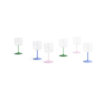 Tint ποτήρι κρασιού 250 ml συσκευασία 2 τεμαχίων - Clear-jade light blue - HAY