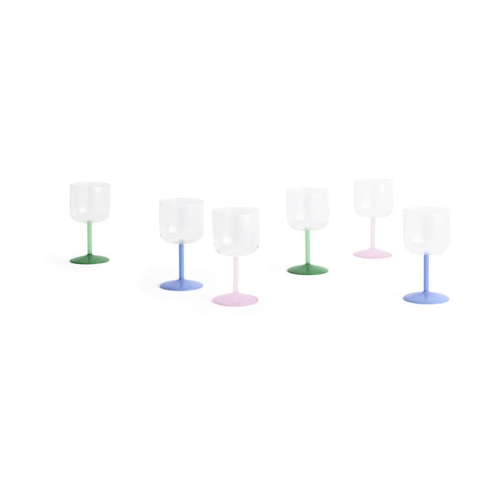 Tint ποτήρι κρασιού 250 ml συσκευασία 2 τεμαχίων, Clear-jade light blue HAY