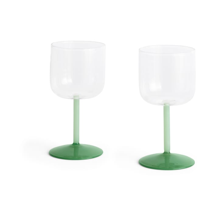 Tint ποτήρι κρασιού 250 ml συσκευασία 2 τεμαχίων - Clear-jade light green-jade dark green - HAY