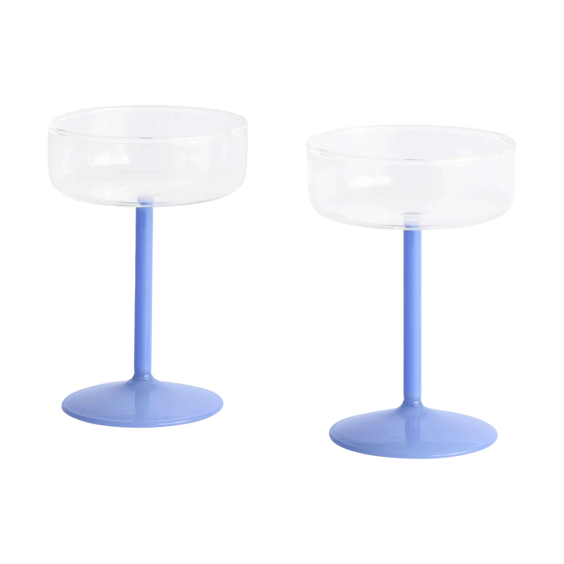 Tint coupe glasses 200 ml, συσκευασία 2 τεμαχίων, Clear-jade light blue HAY