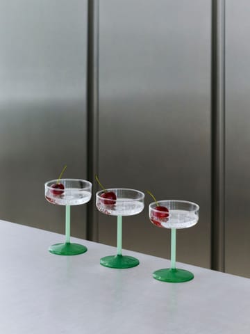 Tint coupe glasses 200 ml, συσκευασία 2 τεμαχίων - Clear-jade light green-jade dark green - HAY