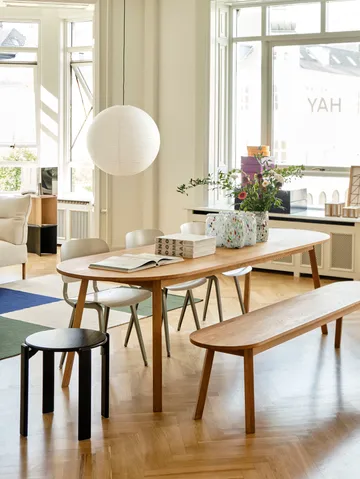 Triangle Leg πάγκος - βαμμένη με υδατοδιαλυτό βερνίκι δρυς, 150 cm - HAY